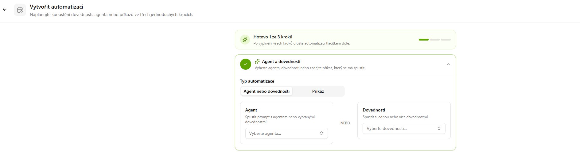 Automatizácia — krok 1