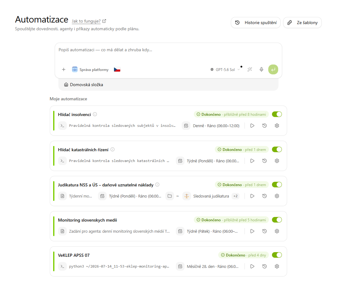 Sekcia Automatizácia