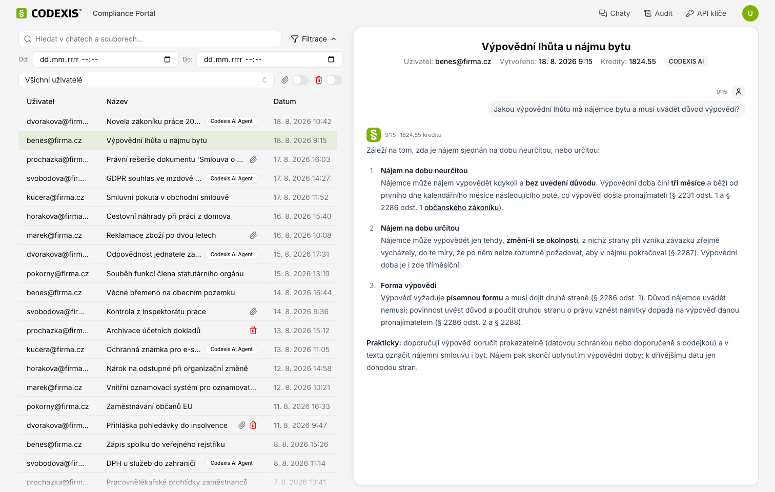 Compliance portál