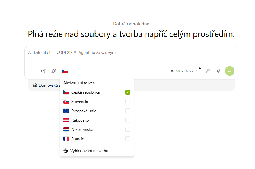 Nastavenie aktívnej jurisdikcie