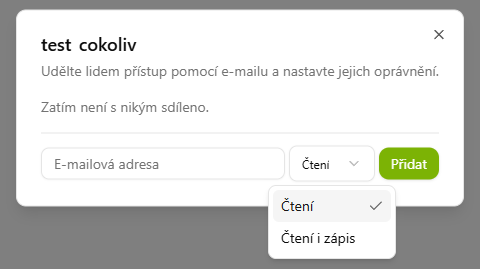 Sharing a drive with other users and choosing permissions