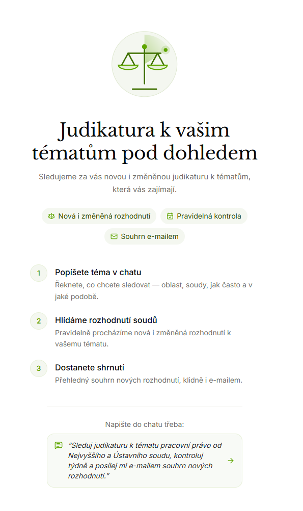 Sledovaná judikatúra — prehľad a sledovanie tém