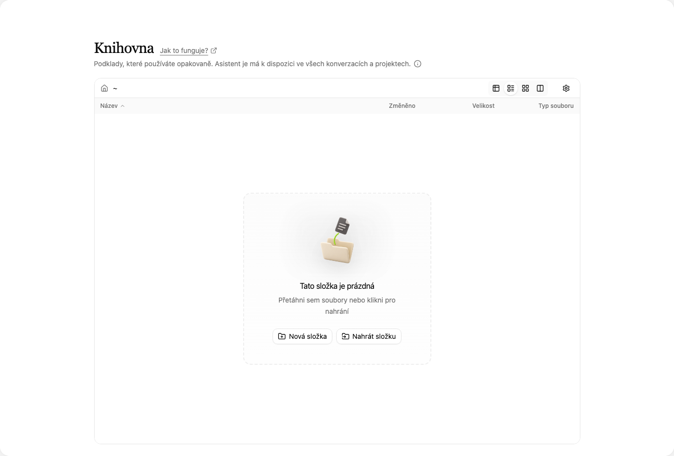 Knihovna se správcem souborů