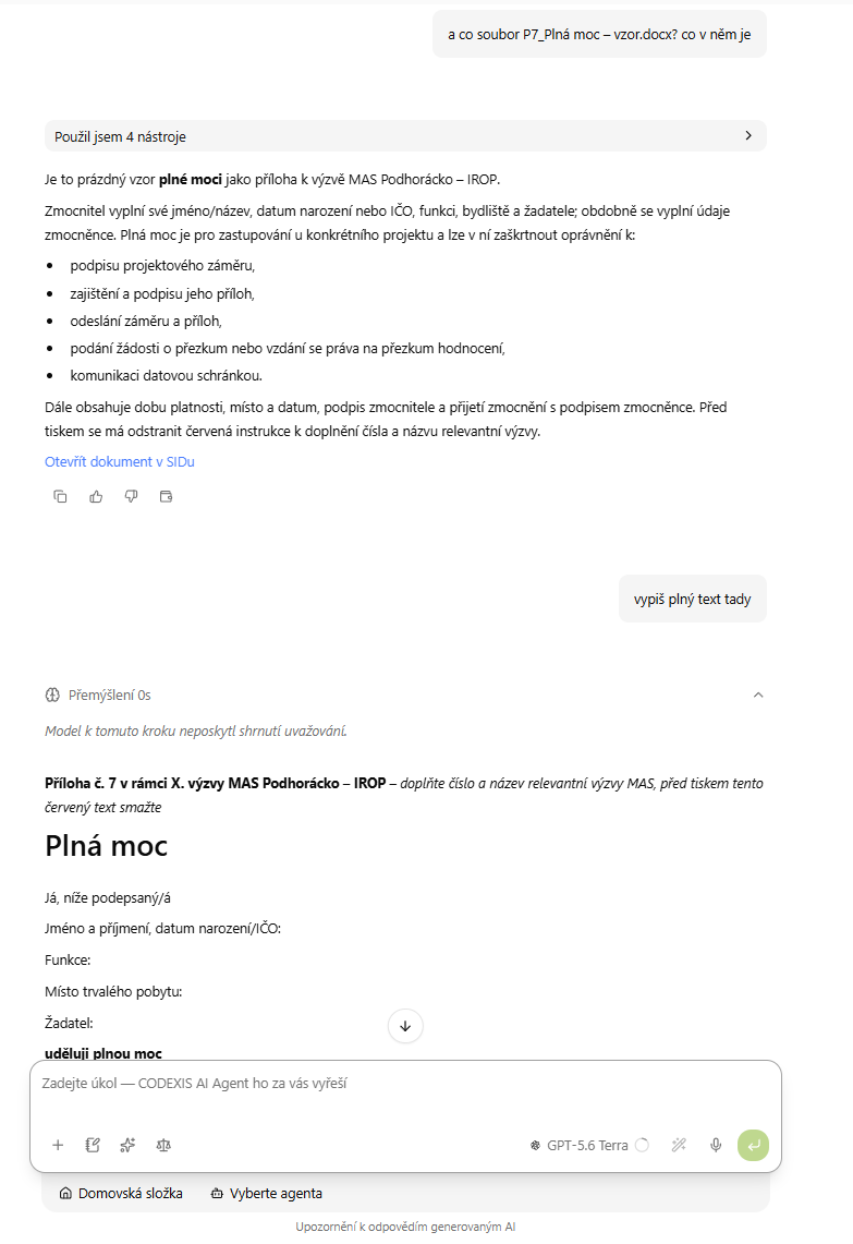 Chat, a question about a specific document from SID