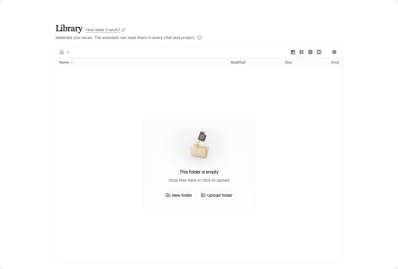 Library file browser