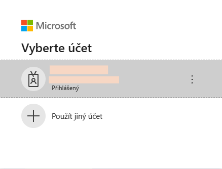 Prihlásenie účtom Microsoft